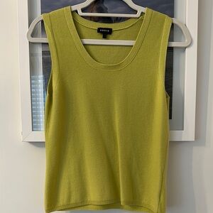 AKRIS Green Fitted cashmere Tank Top